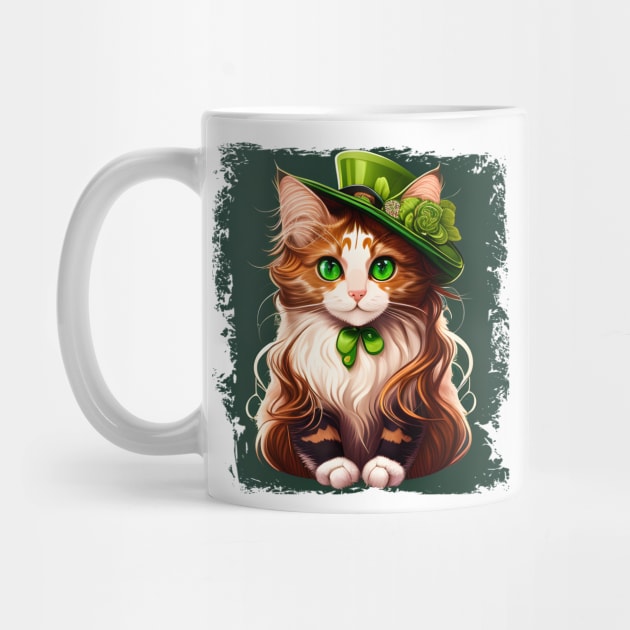 Beautiful Cat Lady St. Patrick's Day by Felix Rivera